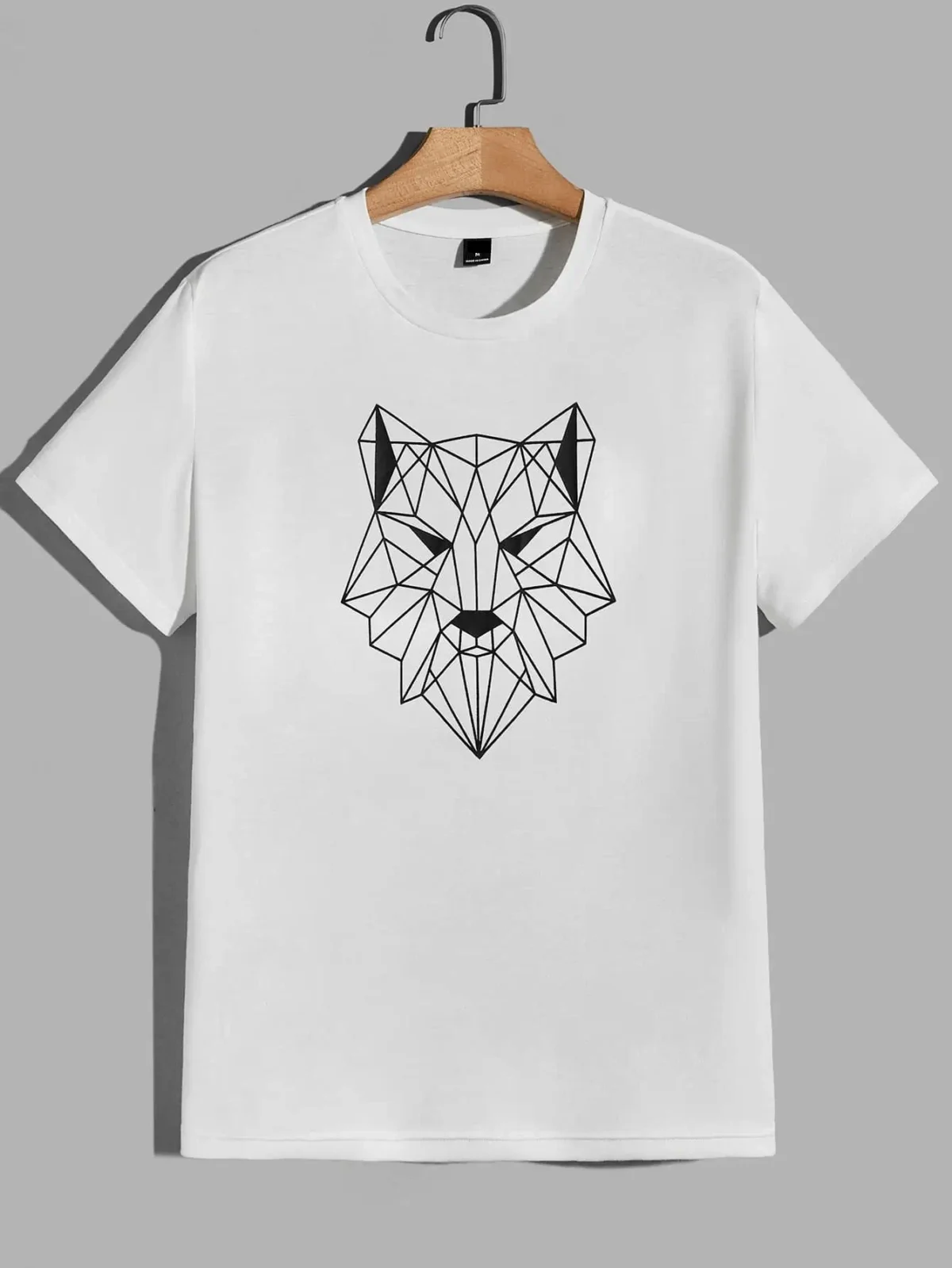 T-shirt branca estampado Lobo